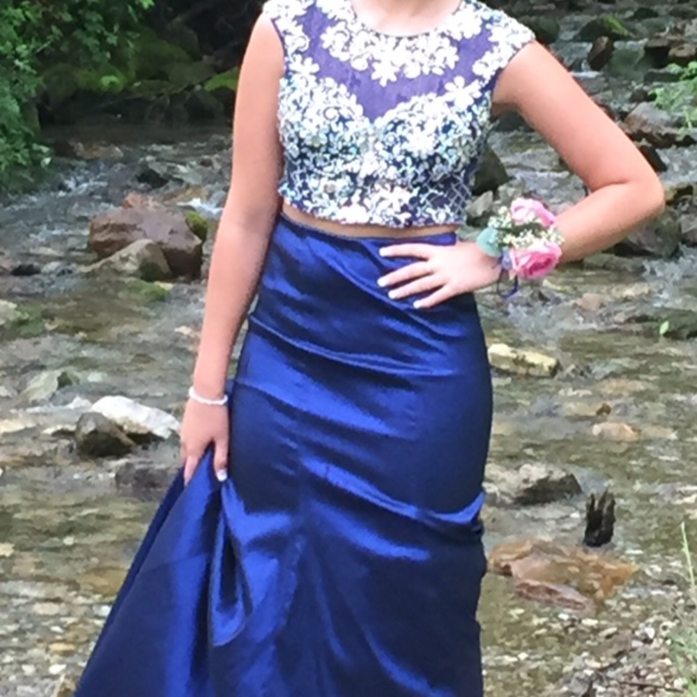 2 piece prom dress